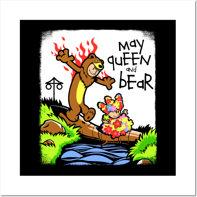 May Queen and Bear Wall Art by JayHai